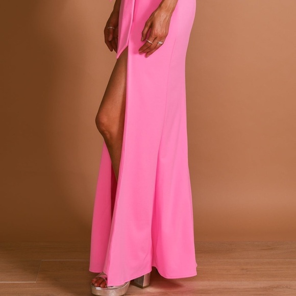 SHOW ME YOUR MUMU Paris Gown In Pink Stretch - Picture 4 of 9